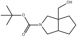 3a-히드록시메틸-헥사히드로-시클로펜타[c]피롤-2-카르복실산tert-부틸에스테르 구조식 이미지