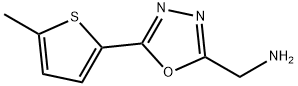 C-[5-(5-Methyl-thiophen-2-yl)-[1,3,4]oxadiazol-2-yl]-methylamine 구조식 이미지