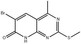6-BROMO-4-METHYL-2-(METHYLSULFANYL)-7H,8H-PYRIDO[2,3-D]PYRIMIDIN-7-ONE 구조식 이미지