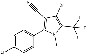 2-(4-CHLOROPHENYL)-4-BROMO-1-METHYL-5-(TRIFLUOROMETHYL)-1H-PYRROLE-3-CARBONITRILE 구조식 이미지