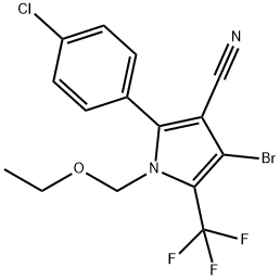 4-브로모-2-(4-클로로페닐)-1-(에톡시메틸)-5-(트리플루오로메틸)피롤-3-카보니트릴 구조식 이미지