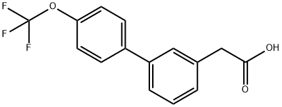 {3-[4-(TrifluoroMethoxy)phenyl]phenyl}acetic acid Structure