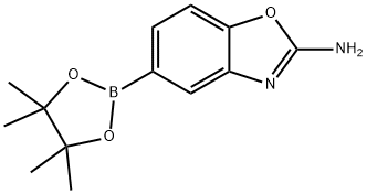 5-(4,4,5,5-tetramethyl-1,3,2-dioxaborolan-2yl)benzo[d]oxazol-2-amine Structure