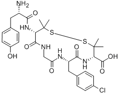 (D-PEN2,P-CHLORO-PHE4,D-PEN5)-ENKEPHALIN Structure