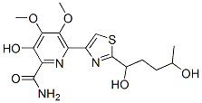 6-[2-(1,4-Dihydroxypentyl)-4-thiazolyl]-3-hydroxy-4,5-dimethoxy-2-pyridinecarboxamide Structure