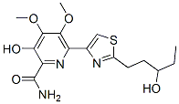 (+)-3-Hydroxy-6-[2-(3-hydroxypentyl)-4-thiazolyl]-4,5-dimethoxy-2-pyridinecarboxamide Structure