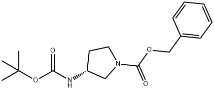 (R)-1-CBZ-3-(BOC-아미노)피롤리딘 구조식 이미지