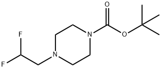 1-Piperazinecarboxylic acid, 4-(2,2-difluoroethyl)-, 1,1-diMethylethyl ester Structure