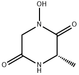 2,5-Piperazinedione,1-hydroxy-3-methyl-,(S)-(9CI) Structure