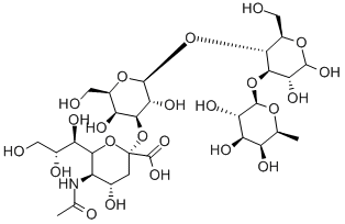 3'-N-ACETYLNEURAMINYL-3-FUCOSYLLACTOSE SODIUM SALT Structure