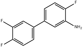 [1,1'-Biphenyl]-3-aMine, 3',4,4'-trifluoro- Structure