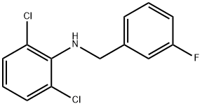 2,6-Dichloro-N-(3-fluorobenzyl)aniline, 97% Structure