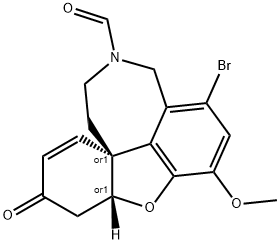 122584-14-9 4a,5,9,10,11,12-hexahydro-1-bromo-3-methoxy-11-formyl-6H-benzofuro[3a,3,2-ef
][2]benzazepin-6-one