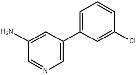 5-(3-클로로페닐)피리딘-3-aMine 구조식 이미지