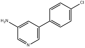 5-(4-클로로페닐)피리딘-3-aMine 구조식 이미지