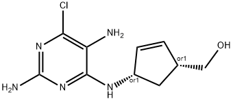 (1S,4R)-4-(2',5'-diamino-6'-chloropyrimidin-4'-yl)amino>cyclopent-2-enylmethanol 구조식 이미지