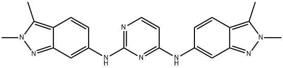N2,N4-Bis(2,3-diMethyl-2H-indazol-6-yl)-2,4-pyriMidinediaMine Structure