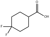 4,4-Difluorocyclohexanecarboxylic acid 구조식 이미지
