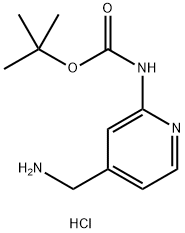 2-(Boc-amino)-4-(aminomethyl)pyridine Dihydrochloride 구조식 이미지