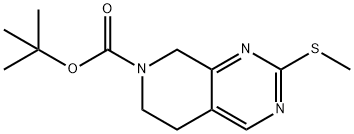 7-Boc-2-(methylthio)-5,6,7,8-tetrahydropyrido[3,4-d]pyrimidine Structure