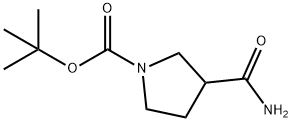 3-Aminocarbonyl-1-Boc-pyrrolidine 구조식 이미지