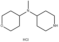 Methylpiperidine-4-yl(tetrahydropyran-4-yl)aMine dihydrochloride Structure