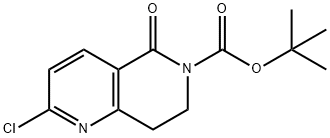 tert-butyl 2-chloro-5-oxo-7,8-dihydro-1,6-naphthyridine-6(5H)-carboxylate 구조식 이미지