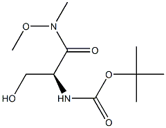 TERT-BUTYL (S)-1-(N-METHOXY-N-METHYLCARBAMOYL)-2-HYDROXYETHYLCARBAMATE Structure