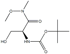 TERT-부틸(S)-1-(N-METHOXY-N-METHYLCARBAMOYL)-2-HYDROXYETHYLCARBAMATE 구조식 이미지