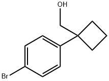 (1-(4-broMophenyl)cyclobutyl)Methanol Structure