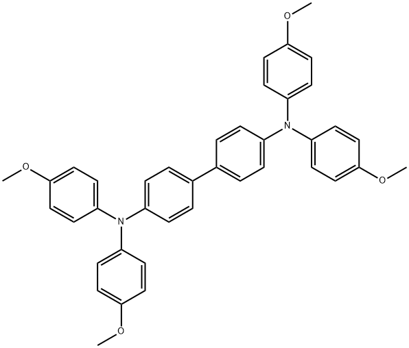 N,N,N',N'-TETRAKIS(4-METHOXYPHENYL)-1,1'-BIPHENYL-4,4'-DIAMINE 구조식 이미지