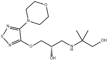 2-[[(2S)-2-Hydroxy-3-[[4-(4-Morpholinyl)-1,2,5-thiadiazol-3-yl]oxy]propyl]aMino]-2-Methyl-1-propanol Structure