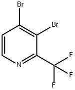 3,4-Dibromo-2-(trifluoromethyl)pyridine Structure