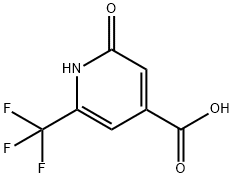 2-Hydroxy-6-(trifluoromethyl)isonicotinic acid 구조식 이미지