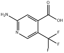 2-Amino-5-(trifluoromethyl)isonicotinic acid 구조식 이미지