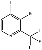 3-Bromo-4-iodo-2-(trifluoromethyl)pyridine Structure