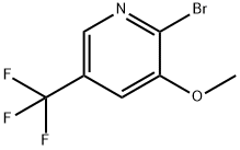 2-bromo-3-methoxy-5-trifluoromethylpyridine Structure