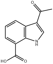 1H-Indole-7-carboxylic acid, 3-acetyl- Structure