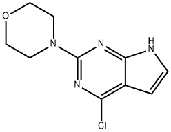 4-(4-chloro-7H-pyrrolo[2,3-d]pyriMidin-2-yl)Morpholine 구조식 이미지