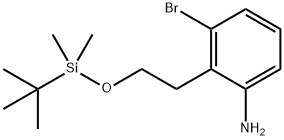 벤젠나민,3-브로모-2-[2-[[(1,1-디메틸에틸)디메틸실릴]옥시]에틸]- 구조식 이미지