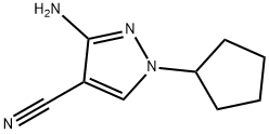 3-AMINO-1-CYCLOPENTYL-1H-PYRAZOLE-4-CARBONITRILE Structure