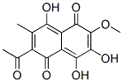 2-Acetyl-4,7,8-trihydroxy-6-methoxy-3-methyl-1,5-naphthalenedione 구조식 이미지