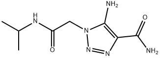 5-Amino-1-(isopropylcarbamoyl-methyl)-1H-[1,2,3] triazole-4-carboxylic acid amide 구조식 이미지