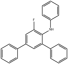 [1,1':3',1''-Terphenyl]-4'-aMine, 5'-fluoro-N-phenyl- Structure