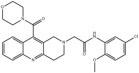 N-(5-chloro-2-Methoxyphenyl)-2-(10-(Morpholine-4-carbonyl)-3,4-dihydrobenzo[b][1,6]naphthyridin-2(1H)-yl)acetaMide Structure