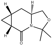 hexahydro-3,3-dimethyl-(5aR,6aR,7aS)-3H,5H-Cycloprop[d]oxazolo[3,4-a]pyridin-5-one Structure