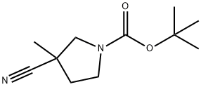 tert-butyl 3-cyano-3-methylpyrrolidine-1-carboxylate 구조식 이미지