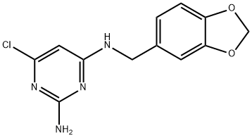 N4-BENZO[1,3]DIOXOL-5-YLMETHYL-6-CHLORO-PYRIMIDINE-2,4-DIAMINE Structure