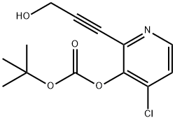 tert-Butyl 4-chloro-2-(3-hydroxyprop-1-ynyl)-pyridin-3-yl carbonate Structure