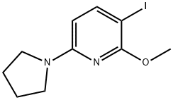 3-Iodo-2-methoxy-6-(pyrrolidin-1-yl)pyridine Structure